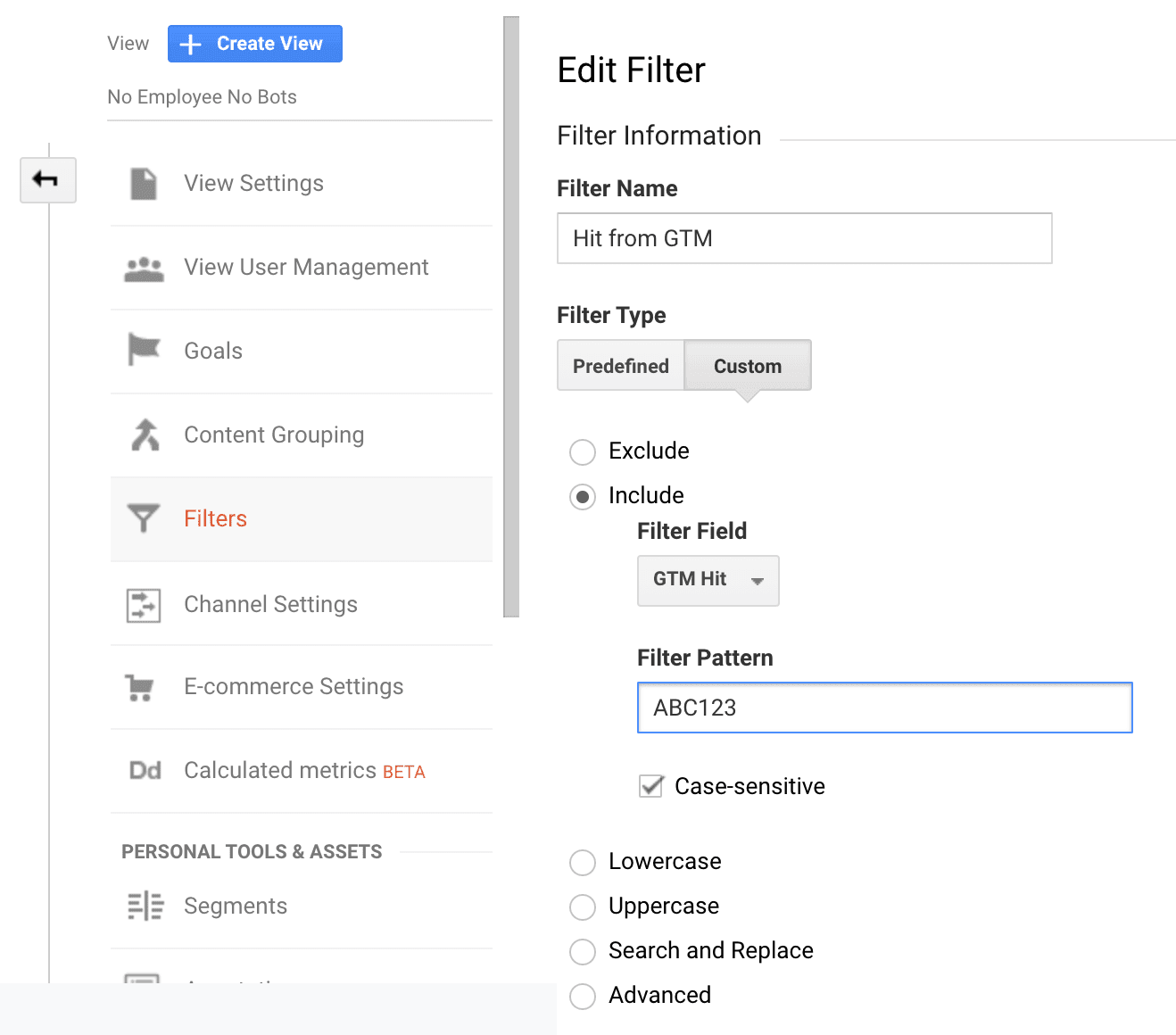 Filter Creation in GA Filter Creation in GA